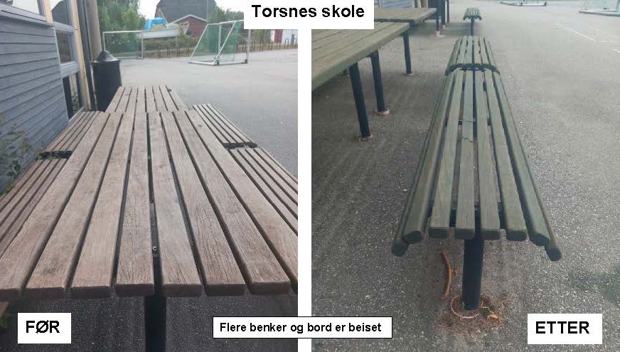 Benker og bord Torsnes skole