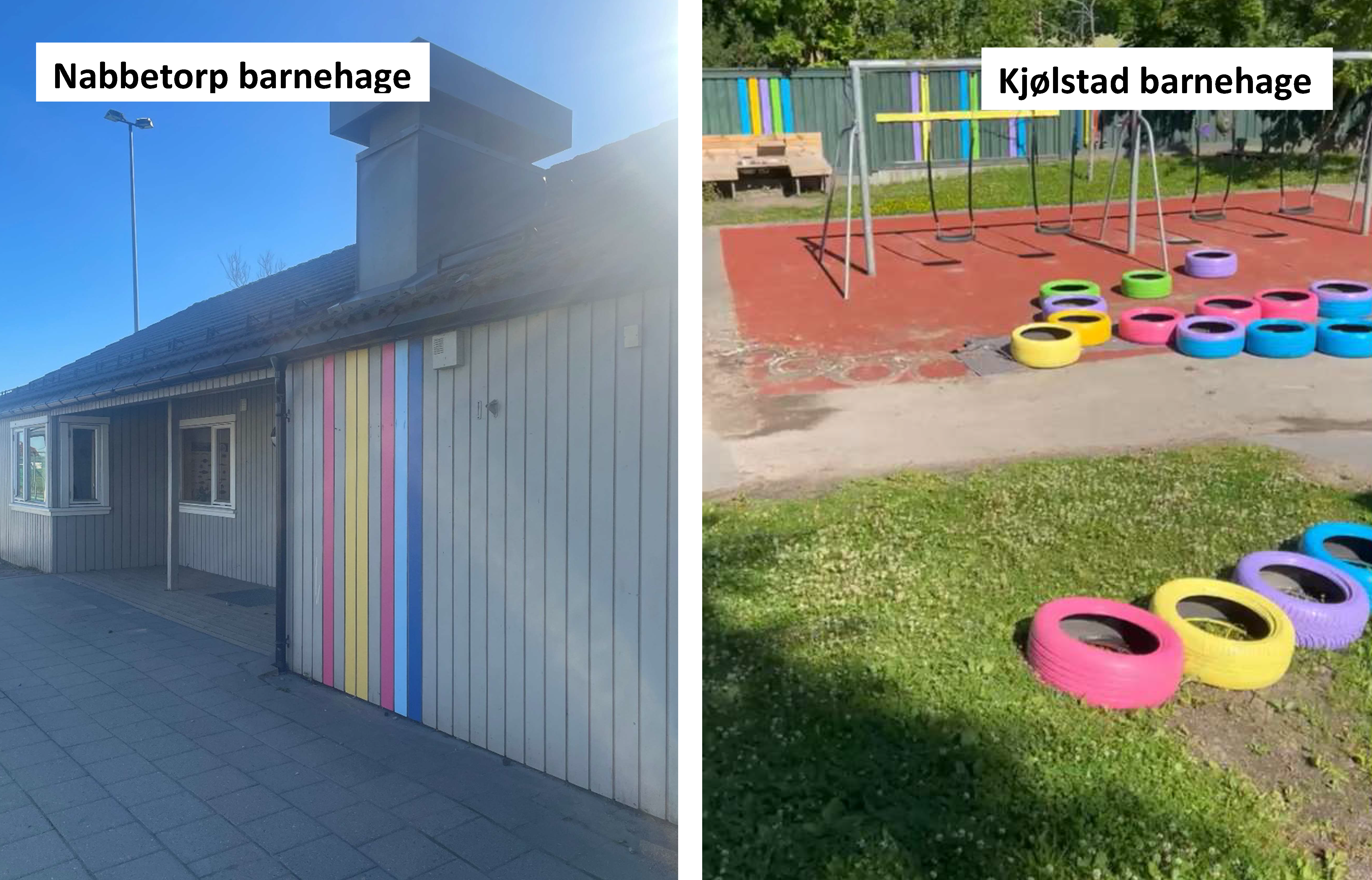 Nabbetorp og Kjølstad barnehage, dekormaling