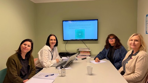 Ansatte i avlastning for barn og unge f.v. Mariel Konstanse Meyer Limstrand, Julie Jarman, Marianne Dilling Hurrød og Mette Gathen