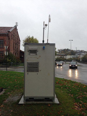 Målestasjon for luftforurensning plassert i St.Croix-krysset