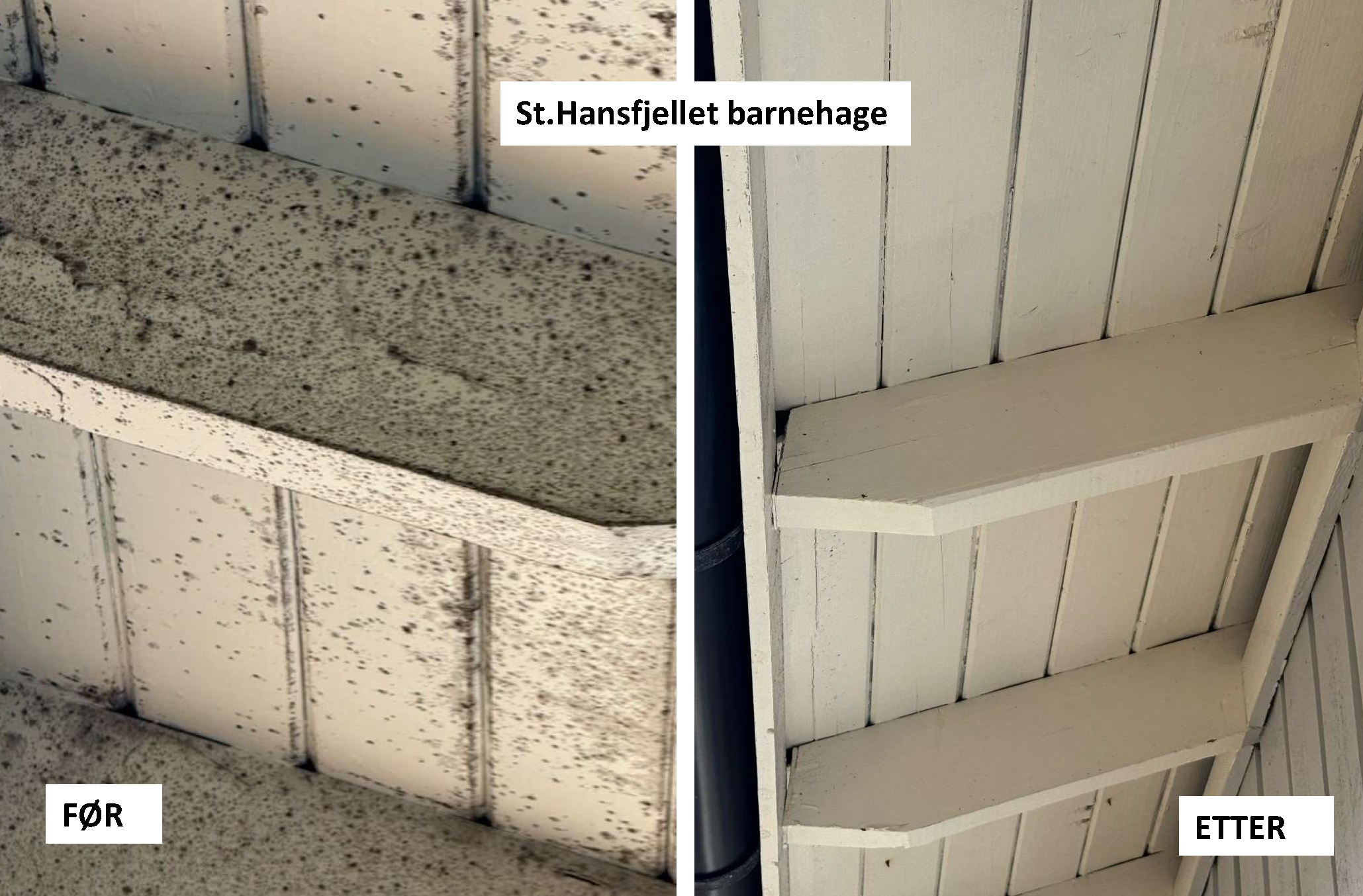 St.Hansfjellet barnehage: Barnehagen er vasket og svartsoppen er borte