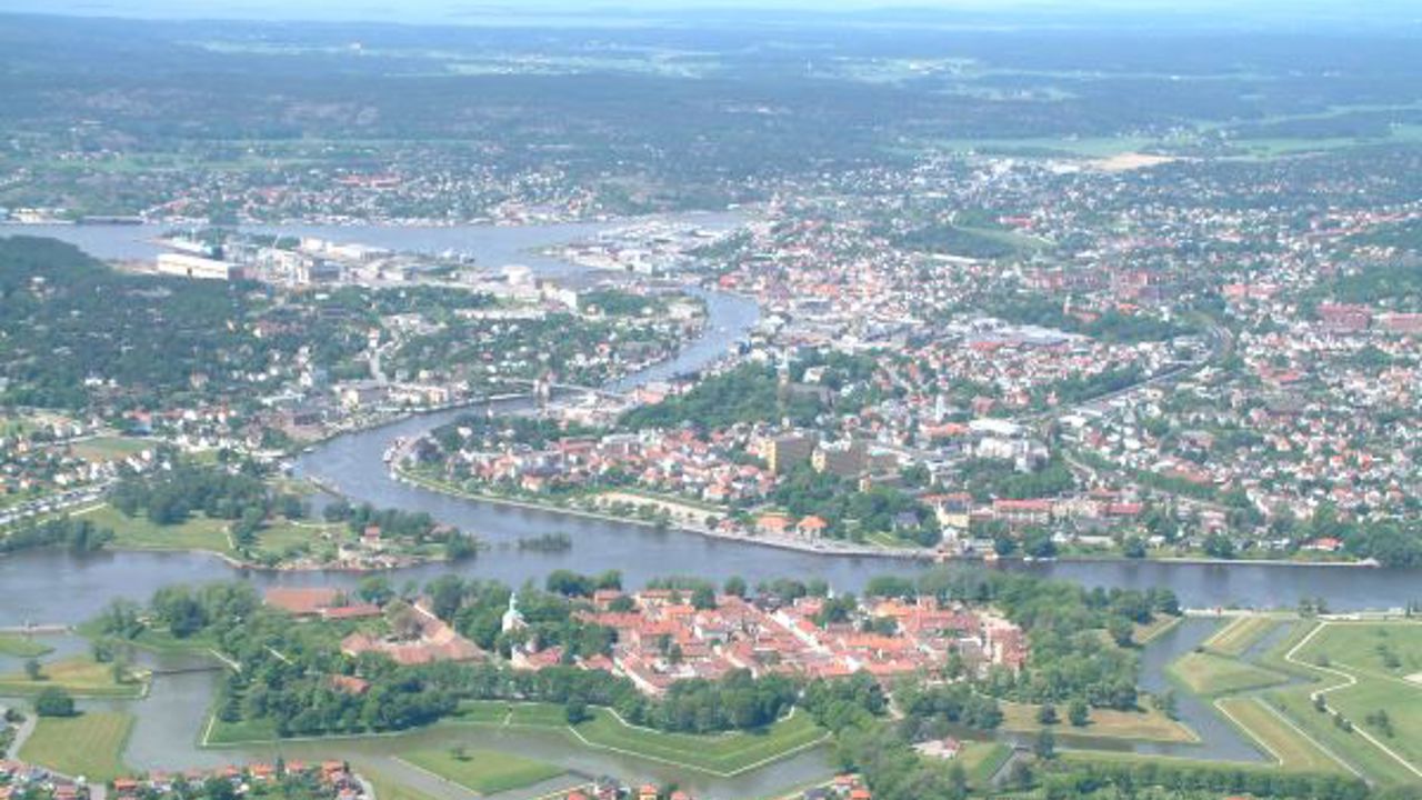 Fredrikstad sett fra fugleperspektiv
