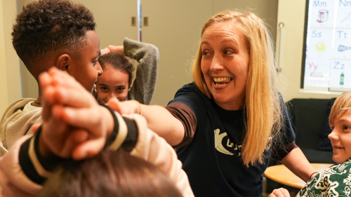 Teaterhelg, lærer Kristine i action