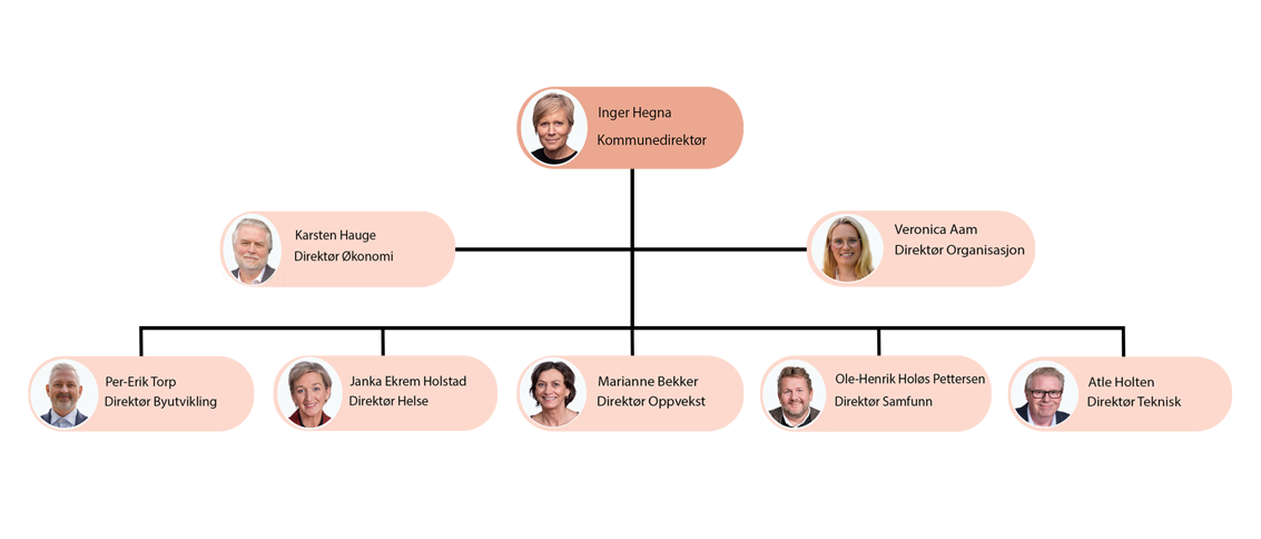 Organisasjonskart administrativ ledelse 2025 -