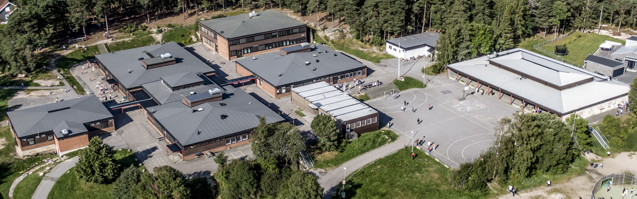 Begby skole sett fra lufta